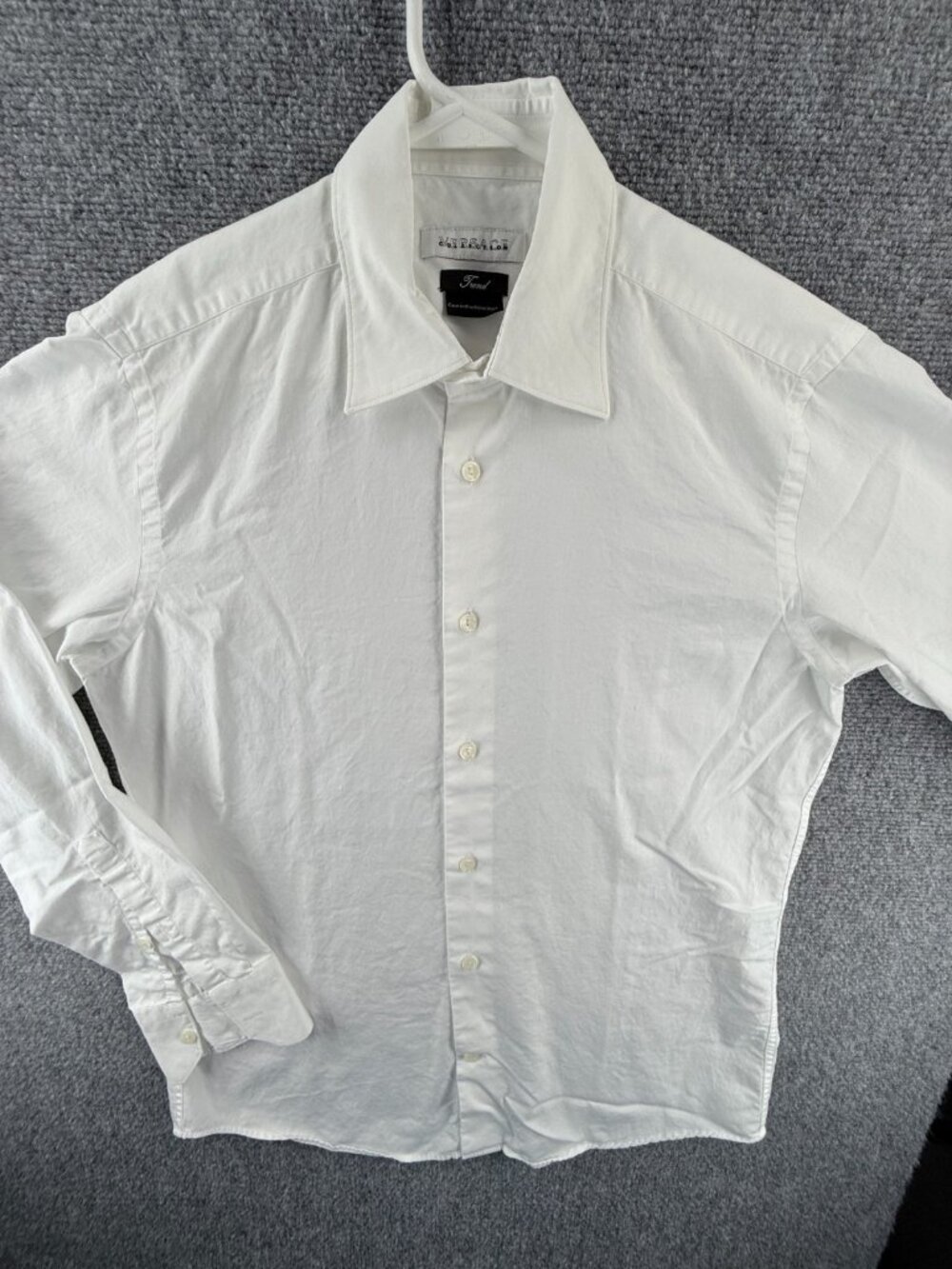 Versace Collection Trend 15.75 Point White Long Sleeve Shirt Button Up Solid